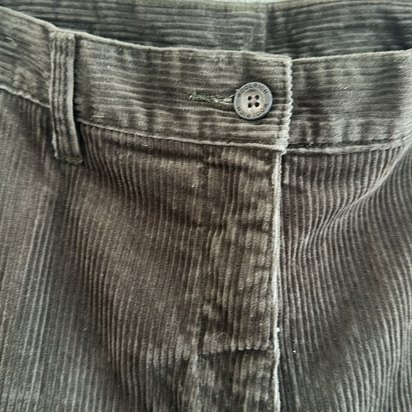 Woolrich Women's Dark Green Loden Corduroy Straight Leg Pants - Picture 4 of 6